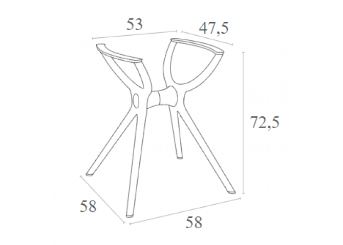 ΑΙR ΒΑΣΗ DOVE GREY SMALL ΜΙΚΡΗ ΠΟΛ/ΝΙΟΥ 58x58x72,5εκ.