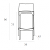 Σκαμπώ bar Gio 75 white 39x45x96cm