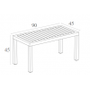 Χαμηλό τραπέζι κήπου Ocean black 90x45x45