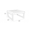 ΜΥΚΟΝΟΣ ΤΡΑΠΕΖΙ WHITE 65X65X33εκ. ΠΟΛ/ΝΙΟΥ