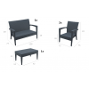 Σετ καθιστικού Miami lounge dark grey