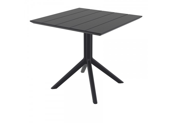 PARIS BLACK 80X80X74εκ. ΤΡΑΠΕΖΙ ΠΟΛ/ΝΙΟΥ