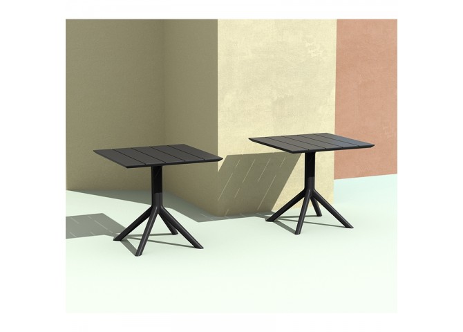 PARIS BLACK 80X80X74εκ. ΤΡΑΠΕΖΙ ΠΟΛ/ΝΙΟΥ