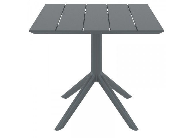 PARIS DARK GREY 80X80X74εκ. ΤΡΑΠΕΖΙ ΠΟΛ/ΝΙΟΥ