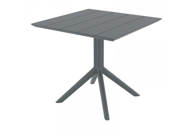 PARIS DARK GREY 80X80X74εκ. ΤΡΑΠΕΖΙ ΠΟΛ/ΝΙΟΥ