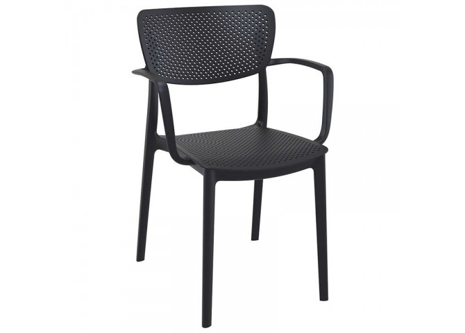 Σετ Τραπεζαρίας 5τμχ Ares Loft Black 140Χ80Χ75εκ.