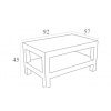 Τραπεζάκι Monaco lounge 92x57x45
