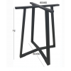 BISTRO 60X60X72εκ. ΒΑΣΗ ΜΕΤΑΛΛΙΚΗ ΜΕ ΡΕΓ/ΡΟΥΣ