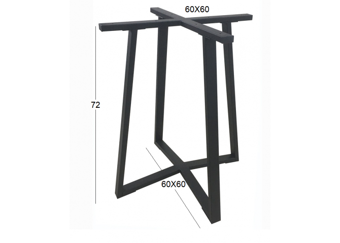 BISTRO 60X60X72εκ. ΒΑΣΗ ΜΕΤΑΛΛΙΚΗ ΜΕ ΡΕΓ/ΡΟΥΣ