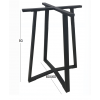 BISTRO ΜΕΣΑΙΟΥ ΥΨΟΥΣ  60X60X93εκ. ΒΑΣΗ ΜΕΤΑΛΛΙΚΗ ΜΕ ΡΕΓ/ΡΟΥΣ