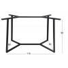 BISTRO ΜΕΣΑΙΟΥ ΥΨΟΥΣ  110X60X93εκ. ΒΑΣΗ ΜΕΤΑΛΛΙΚΗ ΜΕ ΡΕΓ/ΡΟΥΣ