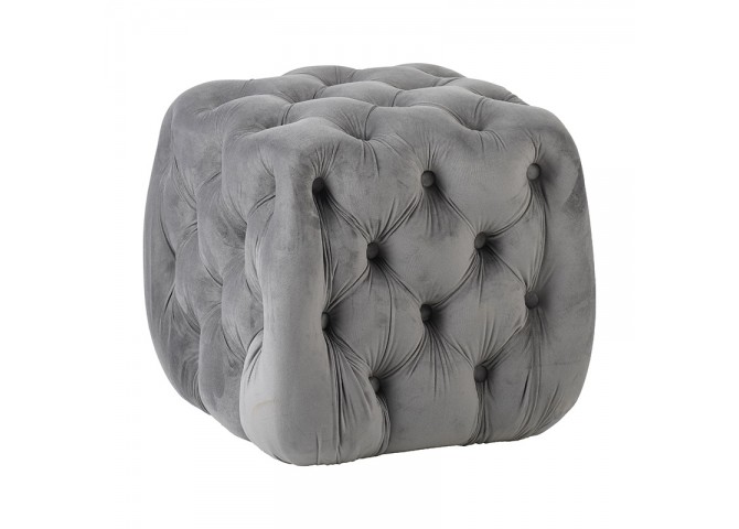 ASTRA ΣΚΑΜΠΟ GREY VELVET ΥΦΑΣΜΑ 45X45Χ45εκ.
