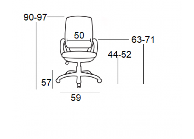 A1180B ΜΑΥΡΟ/ΓΚΡΙ MESH ΠΟΛ/ΝΑ ΓΡΑΦΕΙΟΥ