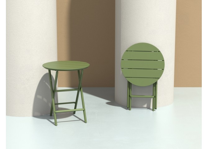 HELEN OLIVE GREEN Φ60X74εκ. ΤΡΑΠΕΖΙ ΠΤΥΣ/ΝΟ ΠΟΛ/ΝΙΟΥ