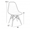 Καρέκλα Τραπεζαρίας Ξύλινη 4τμχ Loft Μαύρο PP 46X55X81εκ.