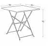 Μεταλλικό τραπέζι πτυσσόμενο 70x70cm