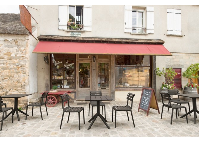 PARIS BLACK 70X70X74εκ. ΤΡΑΠΕΖΙ ΠΟΛ/ΝΙΟΥ