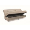 FELINA LIGHT BROWN ΥΦΑΣΜΑ 3ΘΕΣΙΟΣ ΚΑΝΑΠΕΣ/ΚΡΕΒΑΤΙ ΜΕ ΑΠΟΘ.ΧΩΡΟ 180X90εκ.