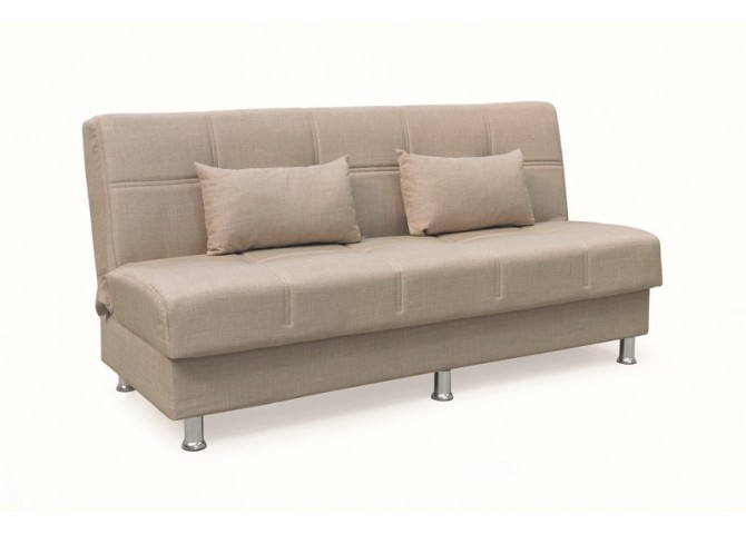 FELINA LIGHT BROWN ΥΦΑΣΜΑ 3ΘΕΣΙΟΣ ΚΑΝΑΠΕΣ/ΚΡΕΒΑΤΙ ΜΕ ΑΠΟΘ.ΧΩΡΟ 180X90εκ.