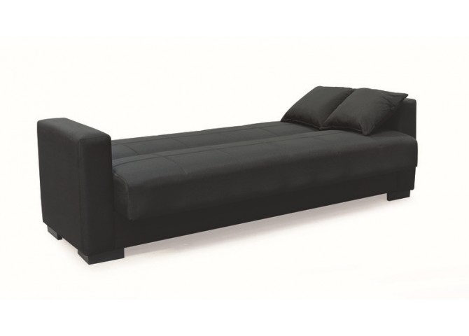 ROVER BLACK ΥΦΑΣΜΑ 3ΘΕΣΙΟΣ ΚΑΝΑΠΕΣ/ΚΡΕΒΑΤΙ ΜΕ ΑΠΟΘ.ΧΩΡΟ 210X80εκ.