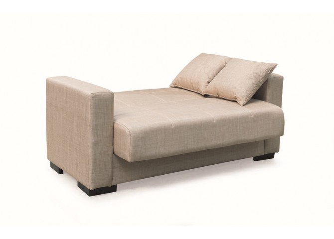ROVER LIGHT BROWN ΥΦΑΣΜΑ 2ΘΕΣΙΟΣ ΚΑΝΑΠΕΣ/ΚΡΕΒΑΤΙ ΜΕ ΑΠΟΘ.ΧΩΡΟ 150Χ80εκ.