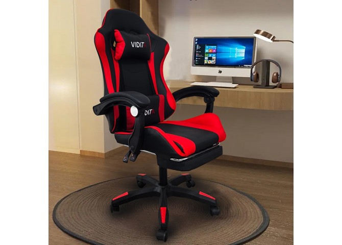 A6060 ΜΑΥΡΟ/ΚΟΚΚΙΝΟ ΠΟΛΥΘΡΟΝΑ GAMING/ΜΕ ΥΠΟΠΟΔΙΟ
