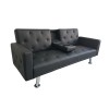 REST/ARMS BLACK PU ΚΑΝΑΠΕΣ-ΚΡΕΒΑΤΙ 188X88εκ.