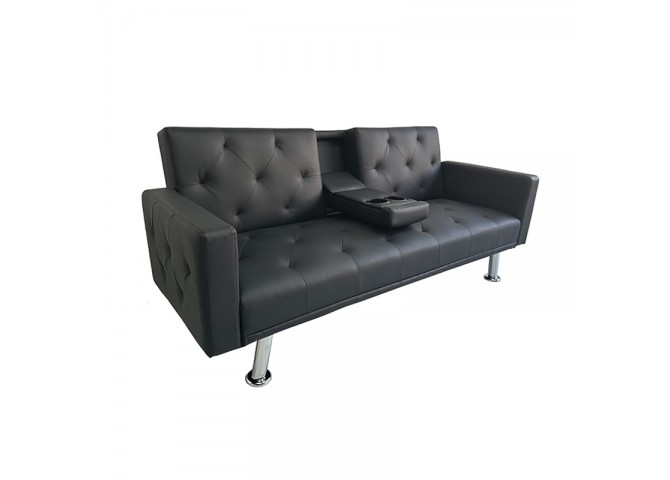 REST/ARMS BLACK PU ΚΑΝΑΠΕΣ-ΚΡΕΒΑΤΙ 188X88εκ.