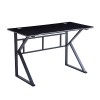ΓΡΑΦΕΙΟ 120X60X75εκ.ΜΑΥΡΟ MDF/ΜΑΥΡΟ ΜΕΤΑΛΛΙΚΟ