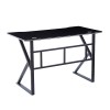 ΓΡΑΦΕΙΟ 120X60X75εκ.ΜΑΥΡΟ MDF/ΜΑΥΡΟ ΜΕΤΑΛΛΙΚΟ