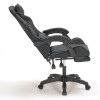 A9937 ΜΑΥΡΟ PVC ΠΟΛΥΘΡΟΝΑ GAMING/ΜΕ ΥΠΟΠΟΔΙΟ