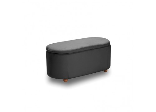 FOSTER ΣΚΑΜΠΟ VELVET GREY ΜΕ ΑΠΟΘ. ΧΩΡΟ 99Χ45X45εκ.