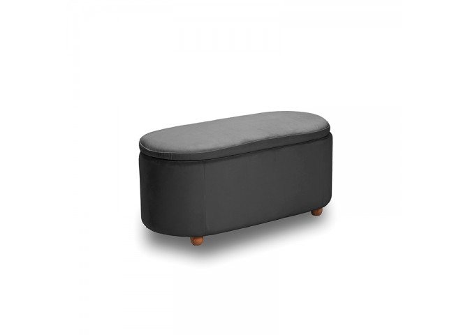 FOSTER ΣΚΑΜΠΟ VELVET GREY ΜΕ ΑΠΟΘ. ΧΩΡΟ 99Χ45X45εκ.