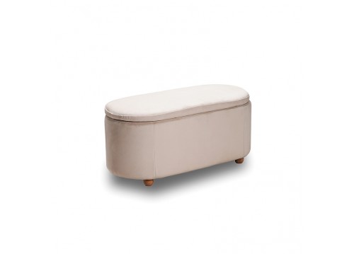FOSTER ΣΚΑΜΠΟ VELVET BEIGE ΜΕ ΑΠΟΘ. ΧΩΡΟ 99Χ45X45εκ.
