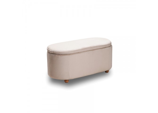 FOSTER ΣΚΑΜΠΟ VELVET BEIGE ΜΕ ΑΠΟΘ. ΧΩΡΟ 99Χ45X45εκ.