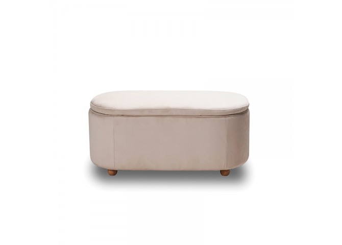 FOSTER ΣΚΑΜΠΟ VELVET BEIGE ΜΕ ΑΠΟΘ. ΧΩΡΟ 99Χ45X45εκ.