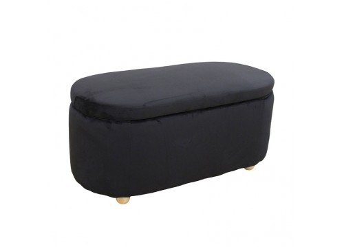 FOSTER ΣΚΑΜΠΟ VELVET BLACK ΜΕ ΑΠΟΘ. ΧΩΡΟ 99Χ45X45εκ.