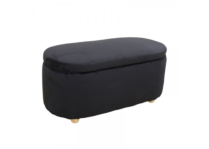 FOSTER ΣΚΑΜΠΟ VELVET BLACK ΜΕ ΑΠΟΘ. ΧΩΡΟ 99Χ45X45εκ.
