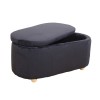 FOSTER ΣΚΑΜΠΟ VELVET BLACK ΜΕ ΑΠΟΘ. ΧΩΡΟ 99Χ45X45εκ.