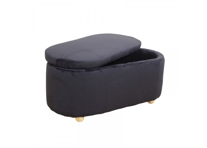 FOSTER ΣΚΑΜΠΟ VELVET BLACK ΜΕ ΑΠΟΘ. ΧΩΡΟ 99Χ45X45εκ.