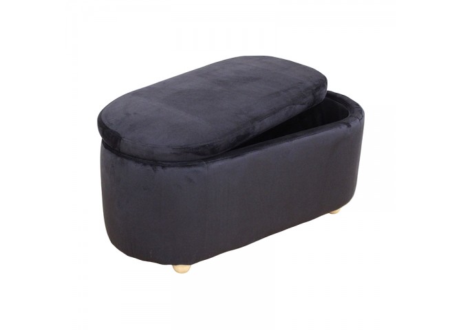 FOSTER ΣΚΑΜΠΟ VELVET BLACK ΜΕ ΑΠΟΘ. ΧΩΡΟ 99Χ45X45εκ.