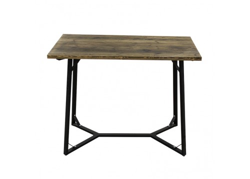 BISTRO ΤΡΑΠΕΖΙ BAR 120X65X98εκ. ΜΑΥΡΟ ΜΕΤΑΛΛΟ-ΞΥΛΟ