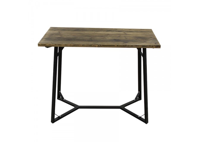 BISTRO ΤΡΑΠΕΖΙ BAR 120X65X98εκ. ΜΑΥΡΟ ΜΕΤΑΛΛΟ-ΞΥΛΟ