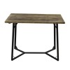 BISTRO ΤΡΑΠΕΖΙ BAR 120X65X108εκ. ΜΑΥΡΟ ΜΕΤΑΛΛΟ-ΞΥΛΟ