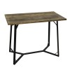 BISTRO ΤΡΑΠΕΖΙ BAR 120X65X108εκ. ΜΑΥΡΟ ΜΕΤΑΛΛΟ-ΞΥΛΟ