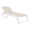 RIO PRO ΞΑΠΛΩΣΤΡΑ WHITE/TAUPE ΠΟΛ/ΝΙΟΥ 190X70X33εκ.