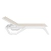 RIO PRO ΞΑΠΛΩΣΤΡΑ WHITE/TAUPE ΠΟΛ/ΝΙΟΥ 190X70X33εκ.