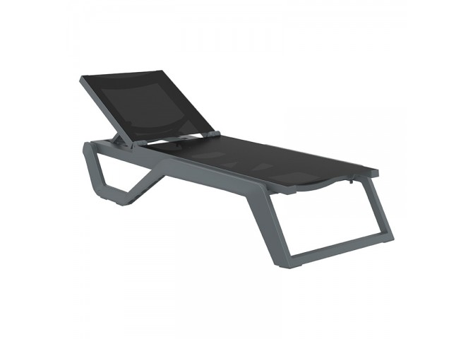 RIO PRO ΞΑΠΛΩΣΤΡΑ DARK GREY/BLACK ΠΟΛ/ΝΙΟΥ 190X70X33εκ.