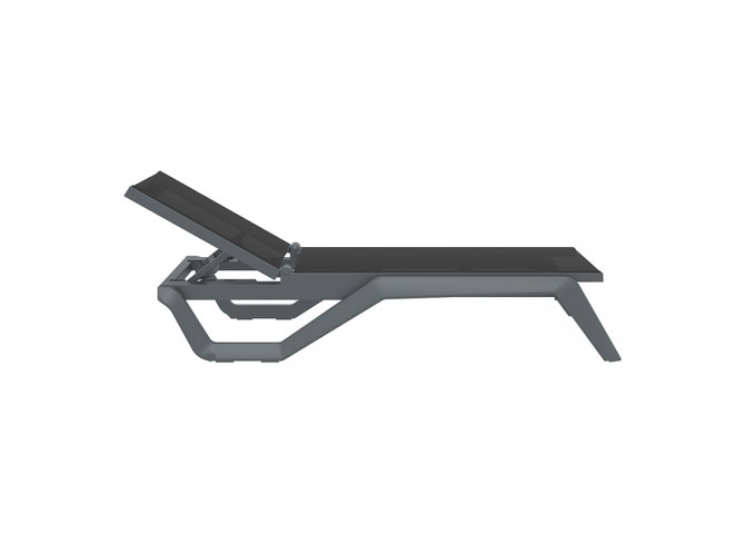 RIO PRO ΞΑΠΛΩΣΤΡΑ DARK GREY/BLACK ΠΟΛ/ΝΙΟΥ 190X70X33εκ.