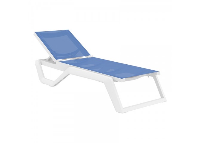 RIO PRO ΞΑΠΛΩΣΤΡΑ WHITE/BLUE ΠΟΛ/ΝΙΟΥ 190X70X33εκ.